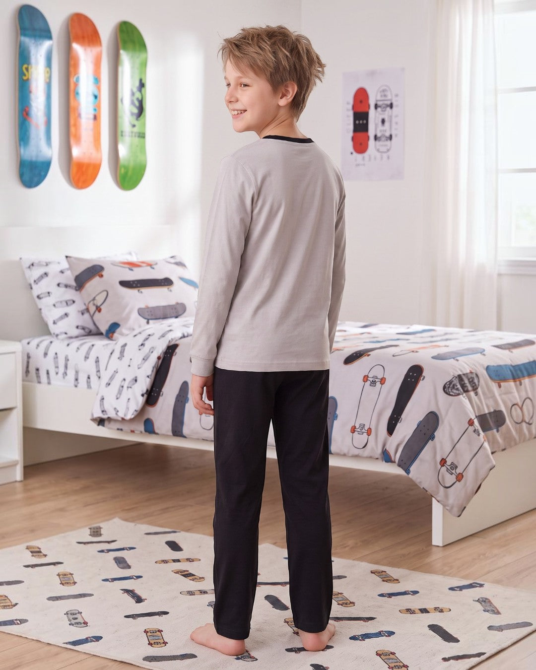 Pijama Niño Algodón Estampado Skate